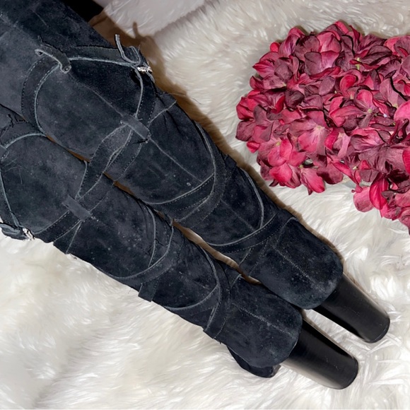 SAM EDELMAN Sable Over The Knee Suede Heel Boot - Picture 10 of 12